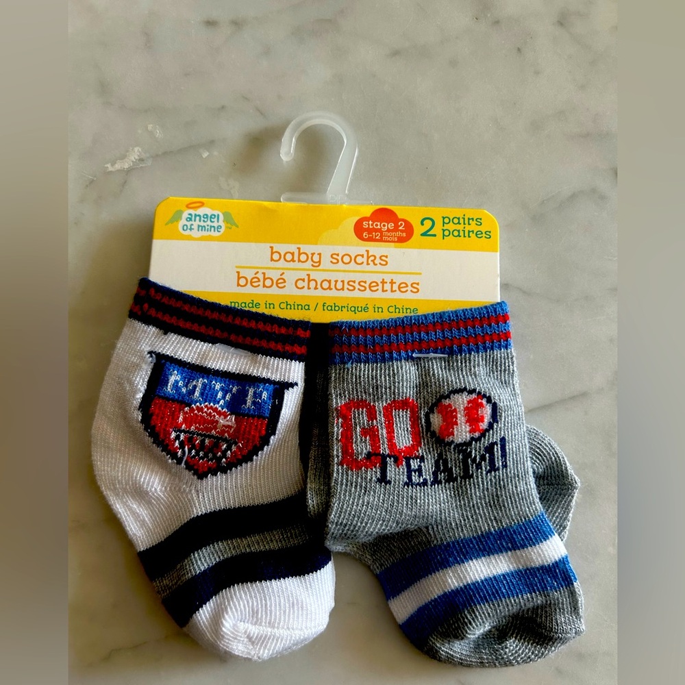 2 Pair Baby Basketball Socks